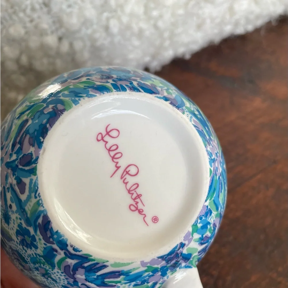 Lilly Pulitzer 12oz Ceramic Mug Blue Green Purple Floral